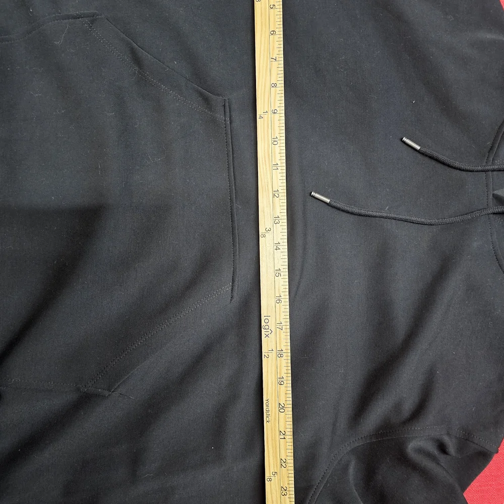 Soyaconcept Black Sweatshirt Dress with Pockets & Drawstring Hoodie, Size XL - Picture 6 of 8